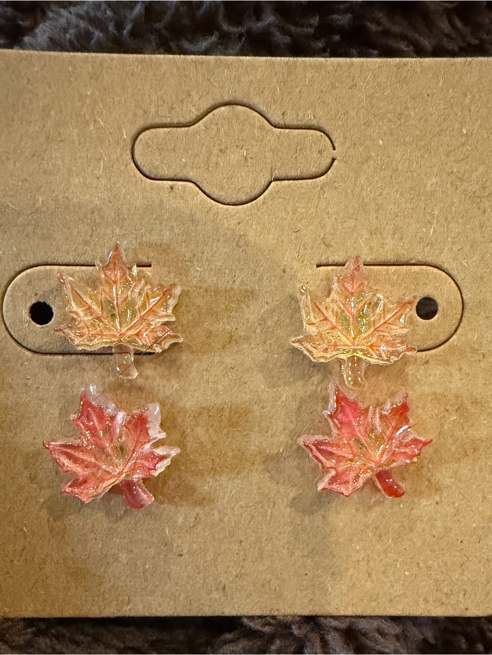 Fall Leave Earrings- 2 pairs hypoallergenic